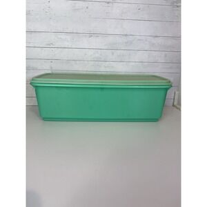 Vintage Tupperware Easy Crisp Celery Keeper Jadeite Green Insert Lid